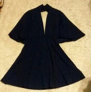 ASOS Navy cape sleeve mini dress